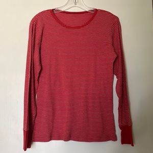 Red Striped Long Sleeve Tee